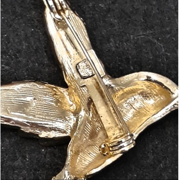 Hummingbird Brooch/Pin With Rhinestones - Picture 4 of 5